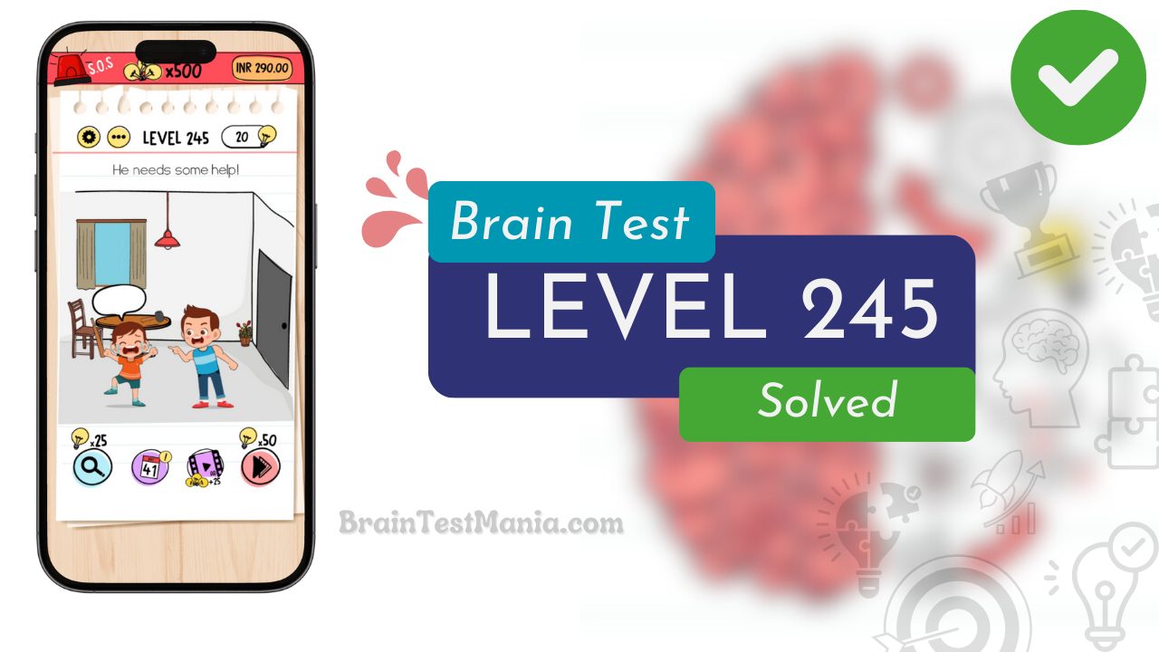 Solved Brain Test Level 245 Answer