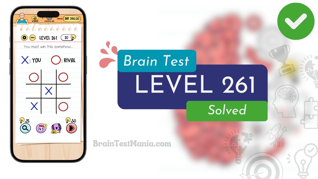 Solved Brain Test Level 261 Answer