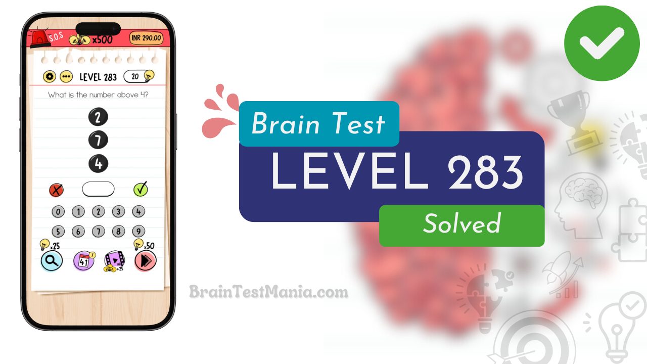 Solved Brain Test Level 283 Answer