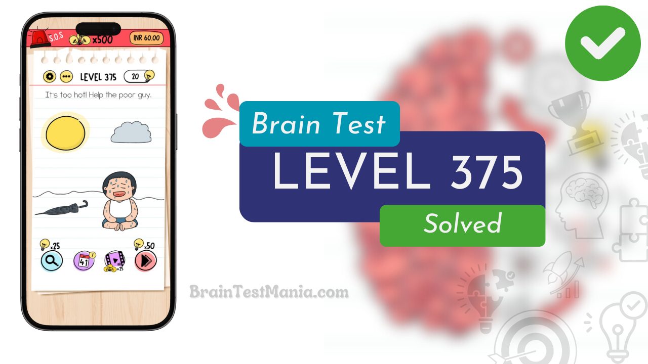 Solved Brain Test Level 375 Answer