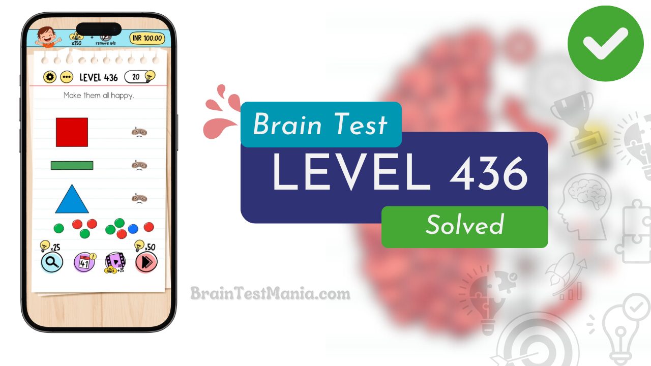 Solved Brain Test Level 436 Answer