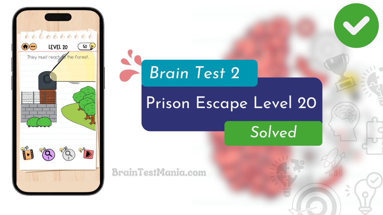 Brain Test 2 Prison Escape Level 20 Answer