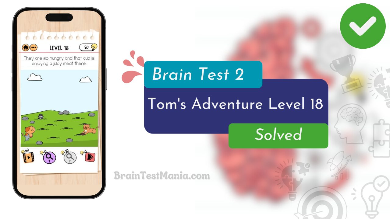 Brain Test 2 Tom's Adventure Level 18 Answer