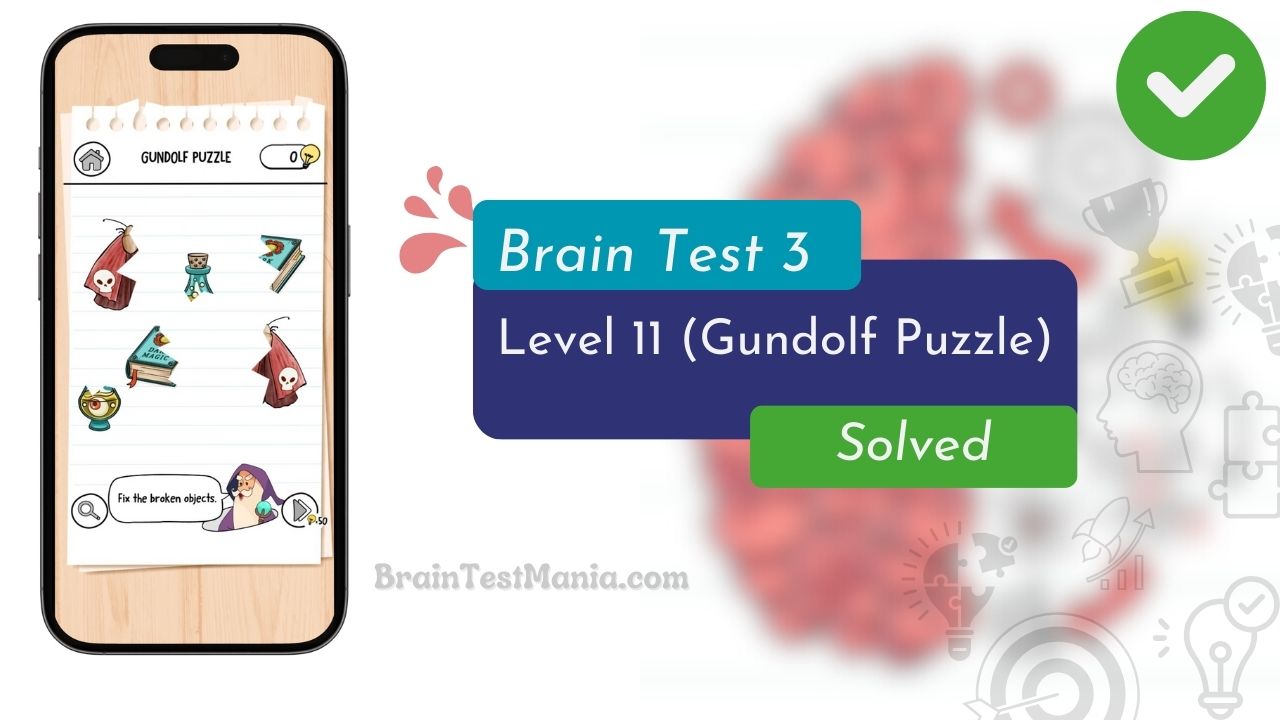 Brain Test 3 Level 11 Solved