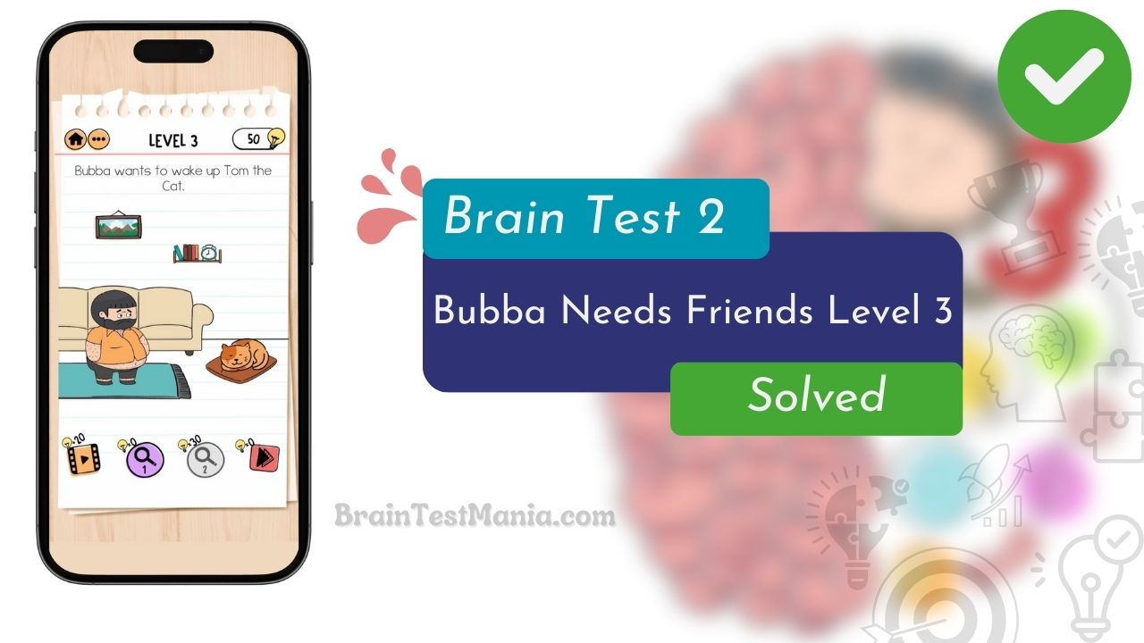 Brain Test 2 Bubba Needs Friends Level 3 Answer