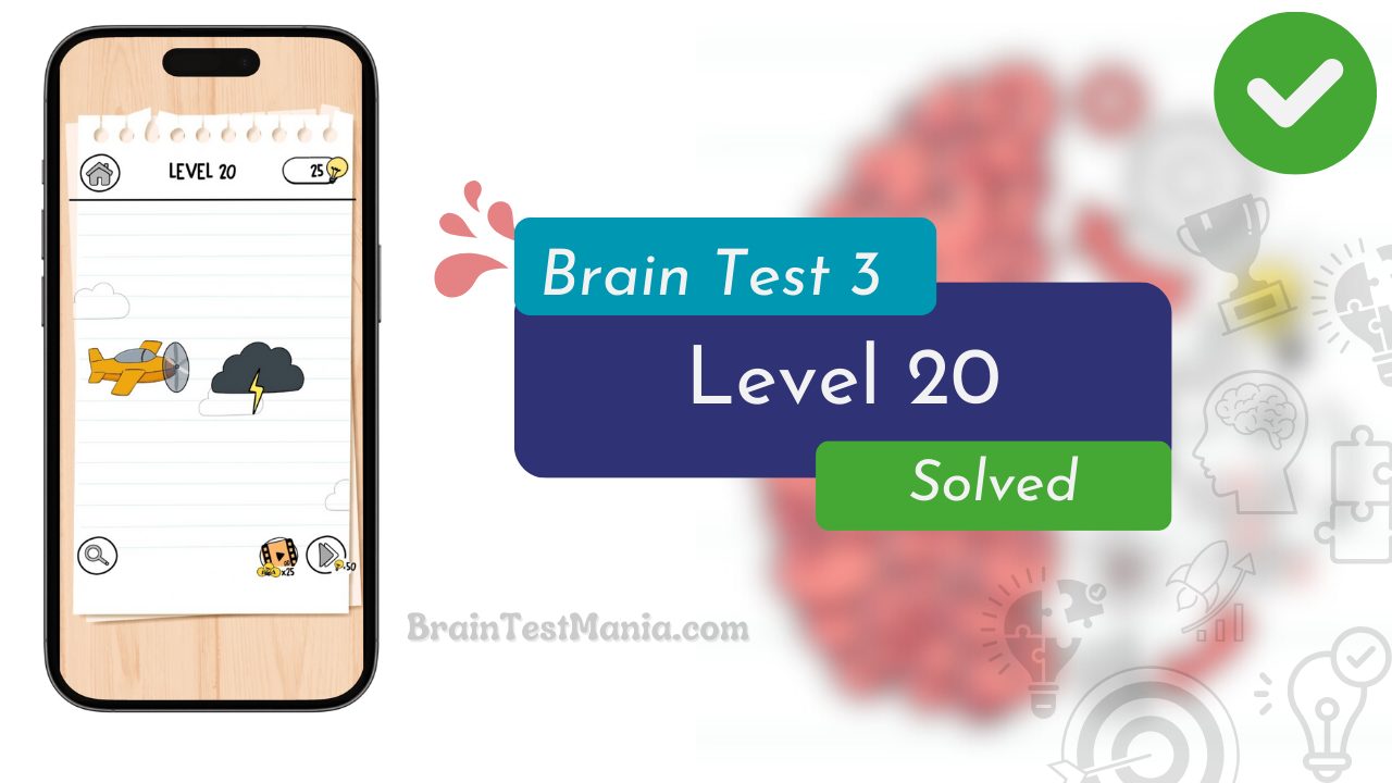 Brain Test 3 Level 20 Solved