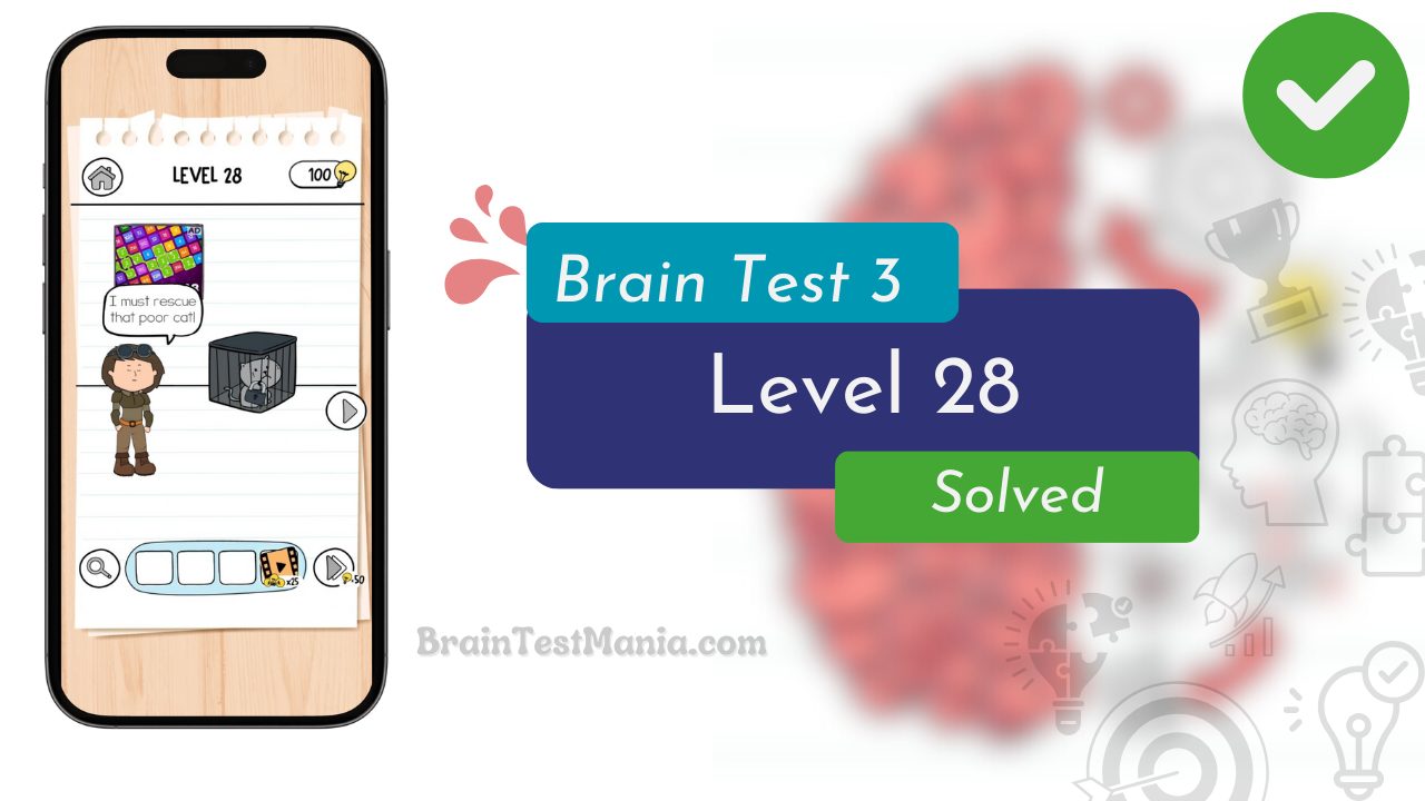 Brain Test 3 Level 28 Solved