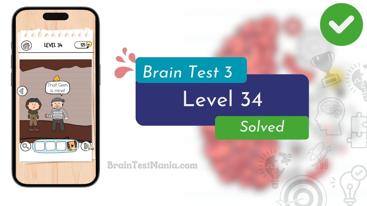 Brain Test 3 Level 34 Solved