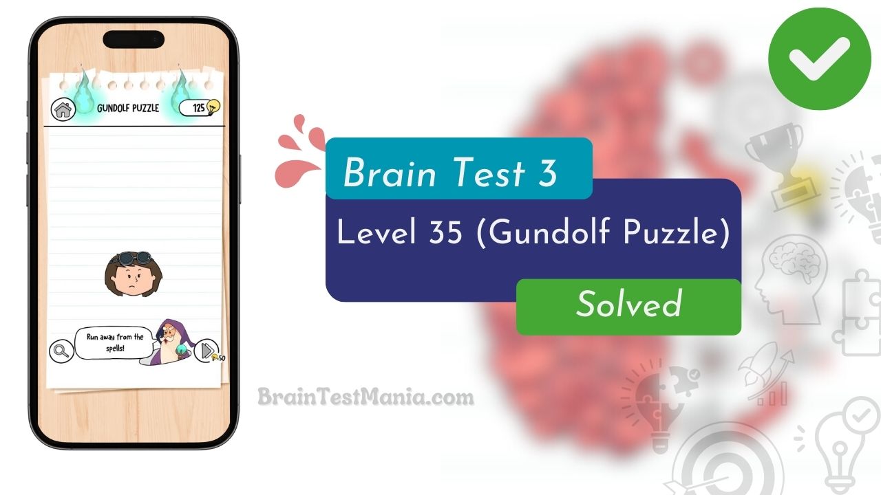 Brain Test 3 Level 35 Solved