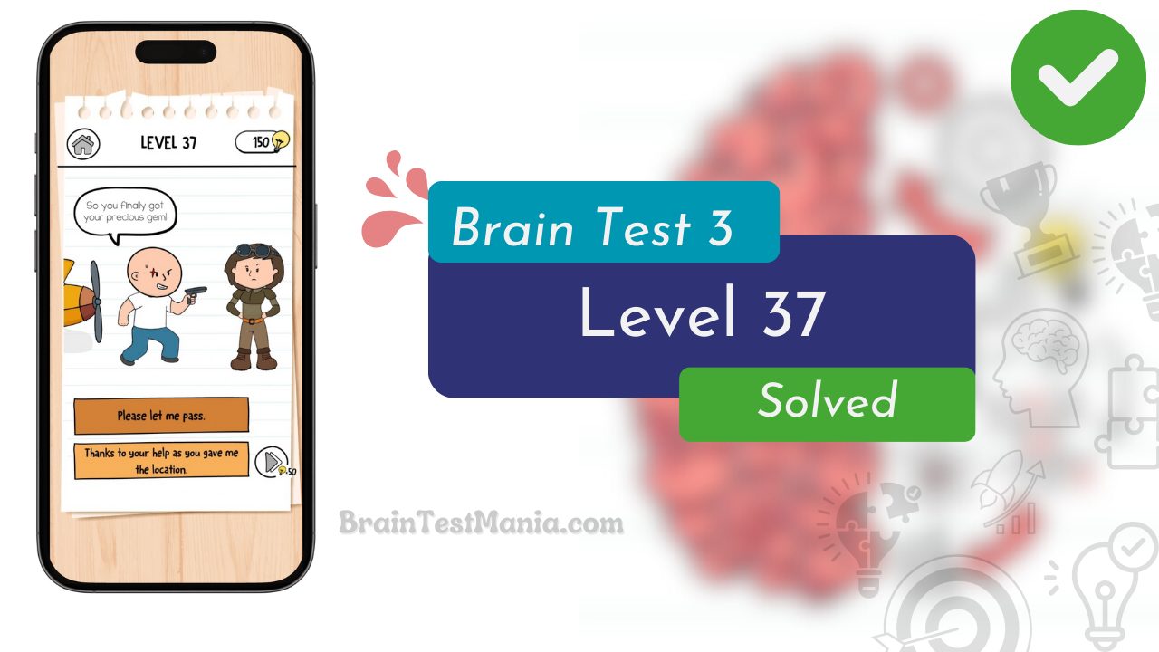 Brain Test 3 Level 37 Solved