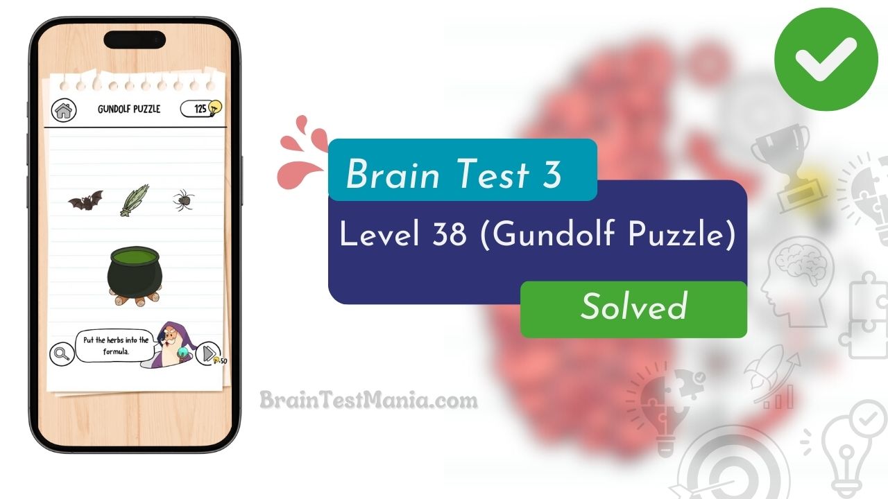 Brain Test 3 Level 38 Solved