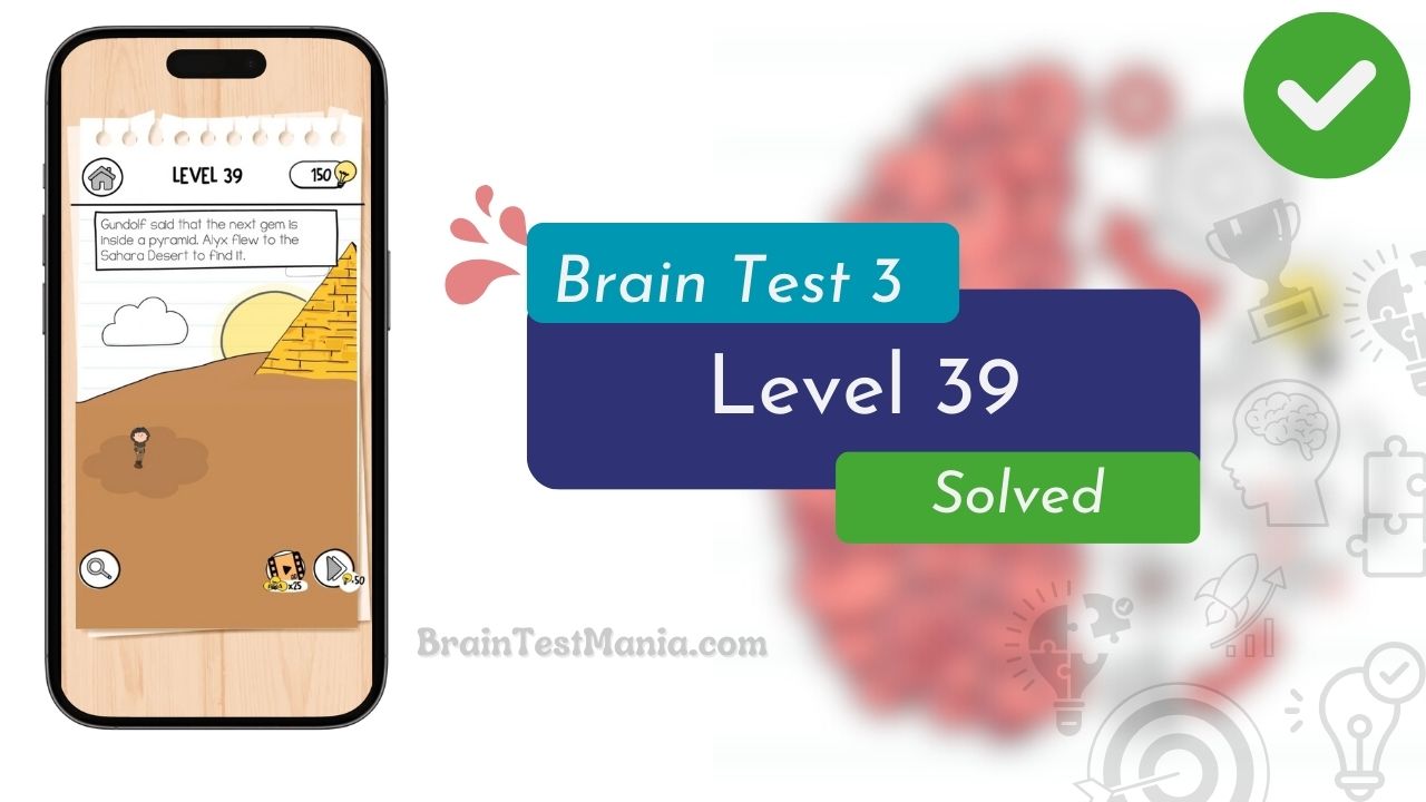 Brain Test 3 Level 39 Solved