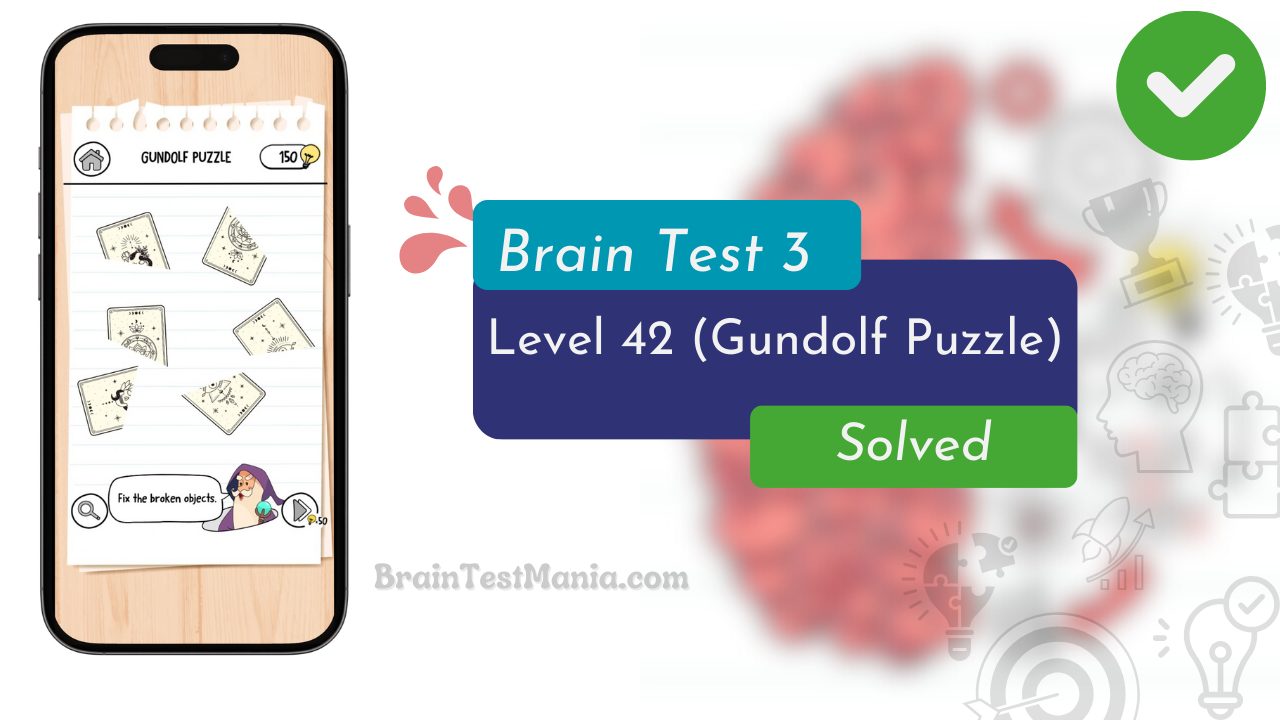 Brain Test 3 Level 42 Solved