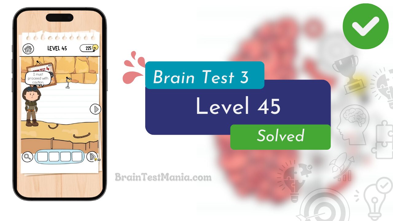 Brain Test 3 Level 45 Solved