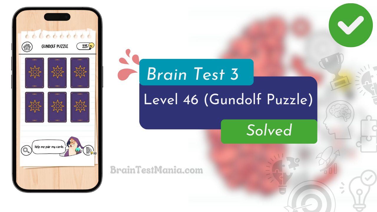 Brain Test 3 Level 46 Solved