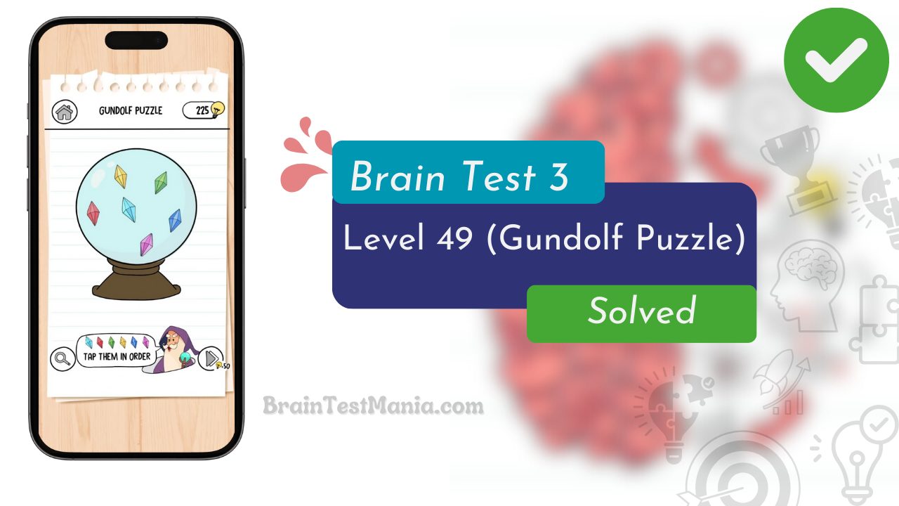 Brain Test 3 Level 49 Solved