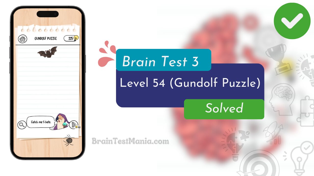 Brain Test 3 Level 54 Solved