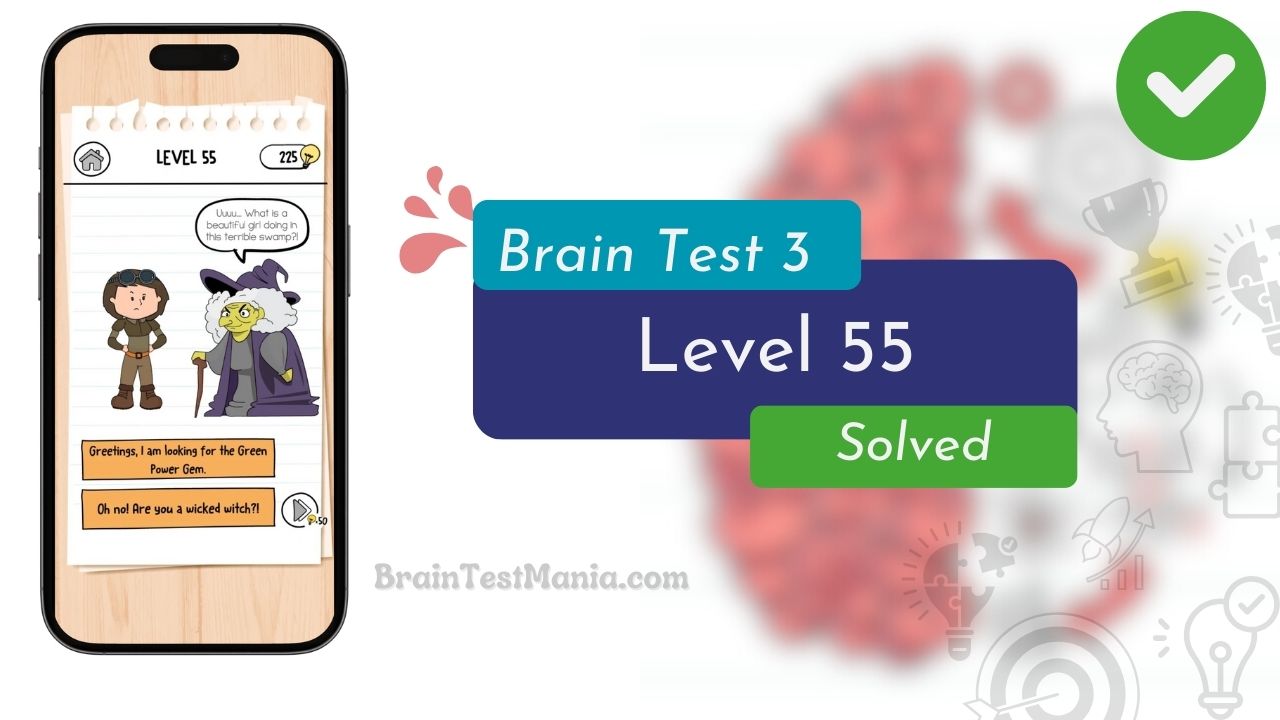 Brain Test 3 Level 55 Solved