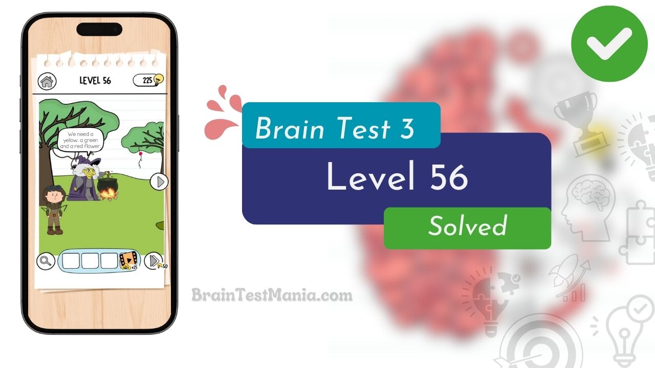 Brain Test 3 Level 56 Solved