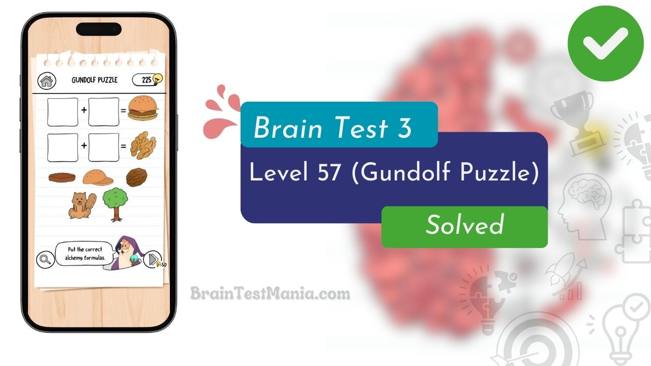 Brain Test 3 Level 57 Solved