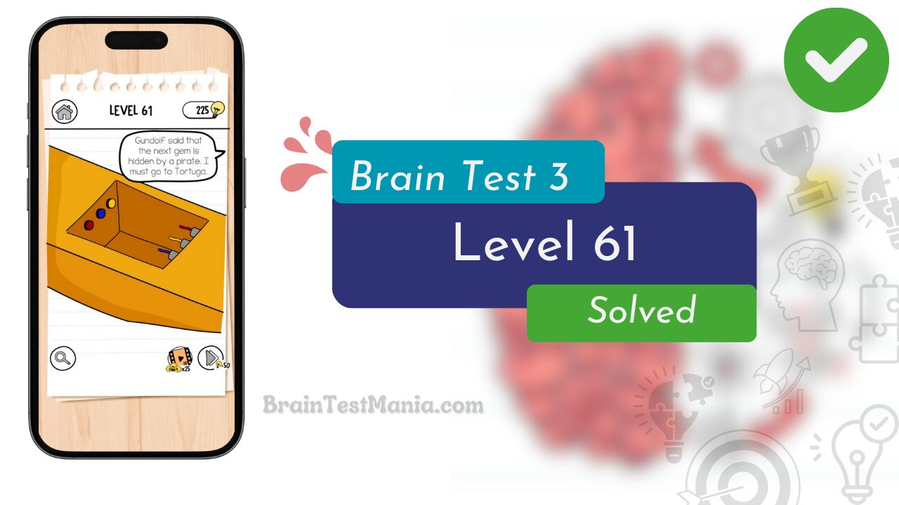 Brain Test 3 Level 61 Solved