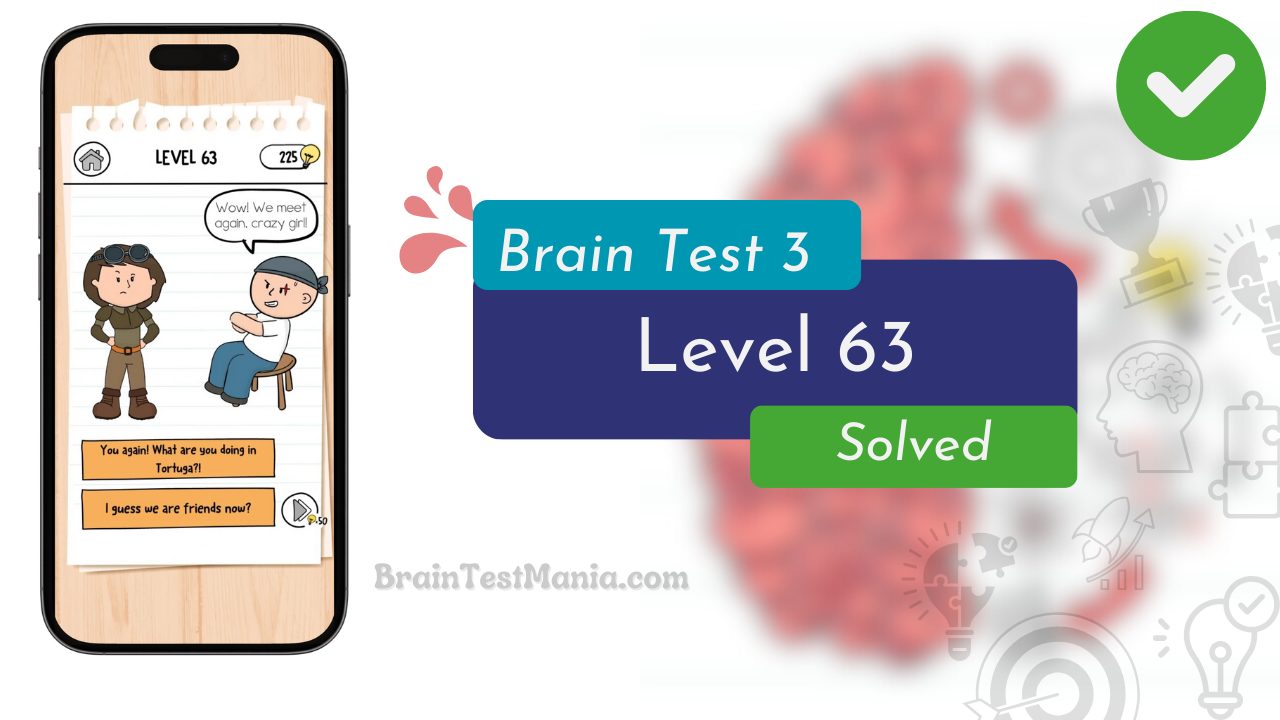 Brain Test 3 Level 63 Solved