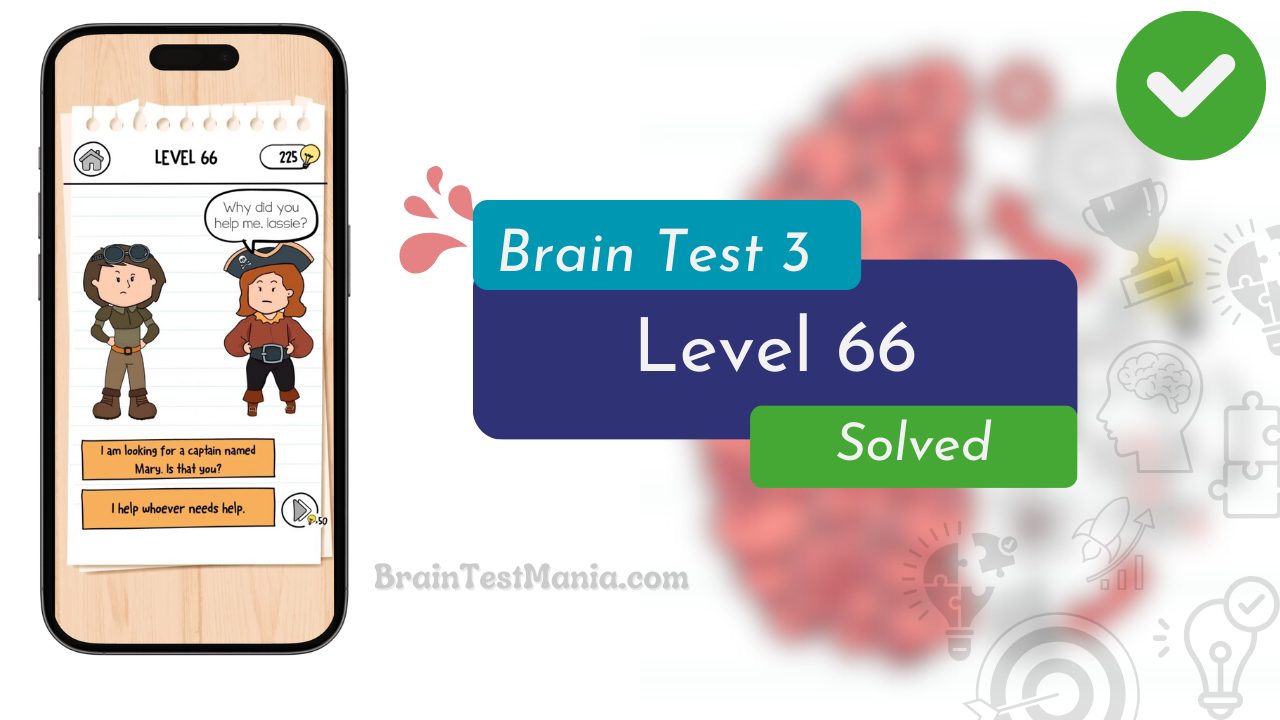 Brain Test 3 Level 66 Solved