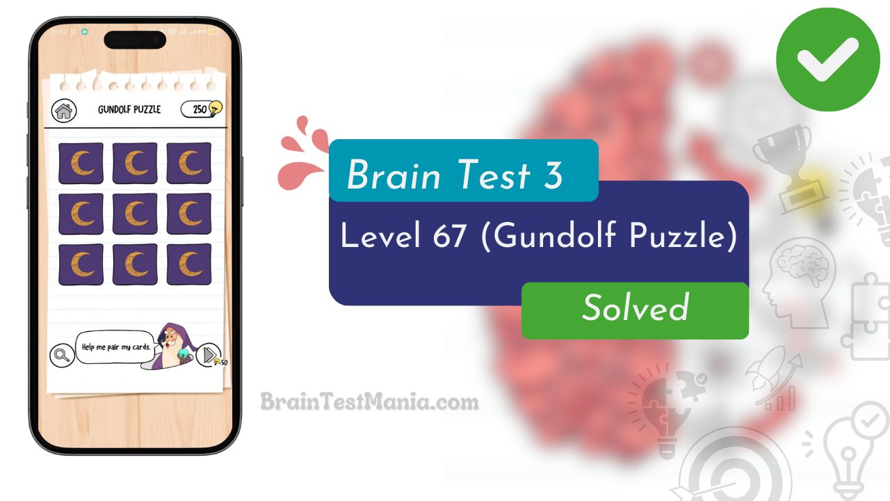 Brain Test 3 Level 67 Solved